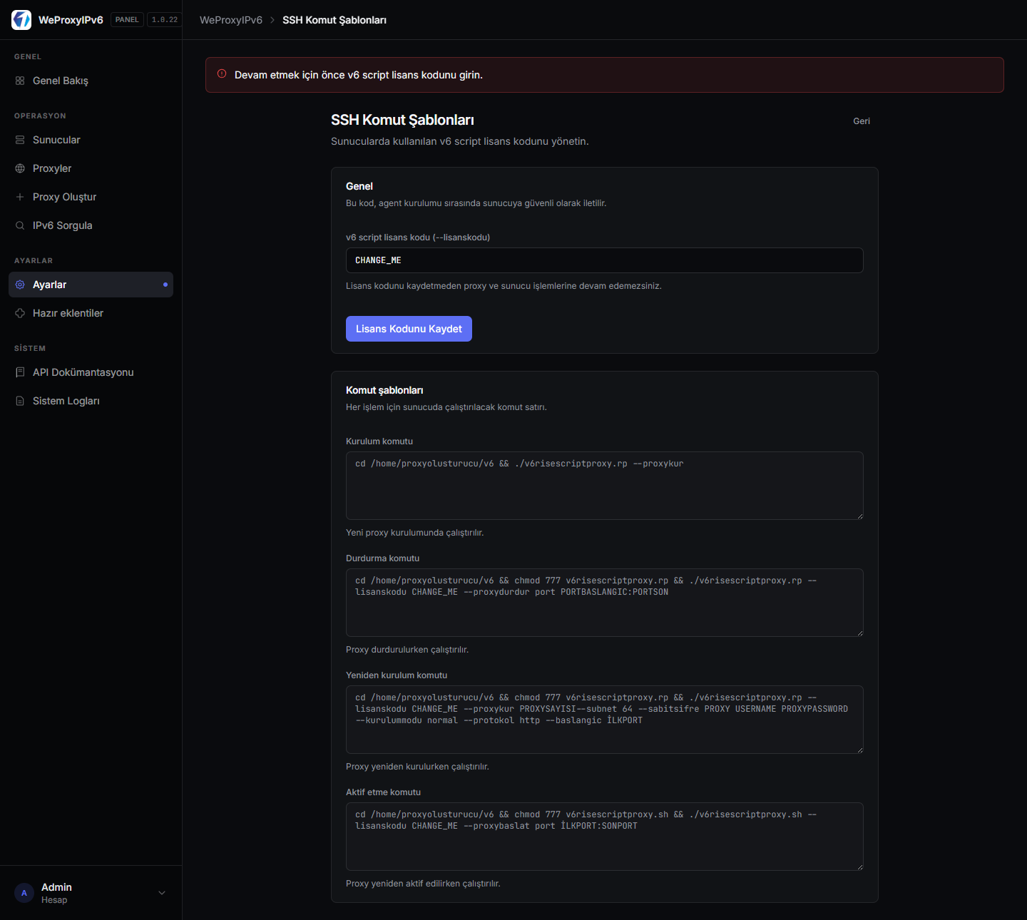 v6 script license code