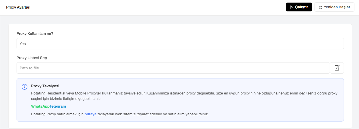 weGetCookies işlem ayarları