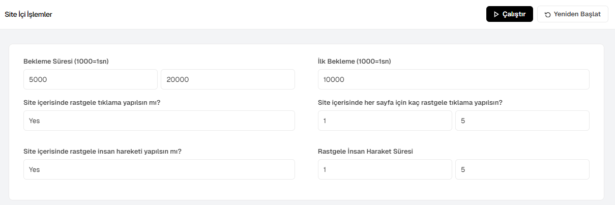 weSeo proxy ayarları
