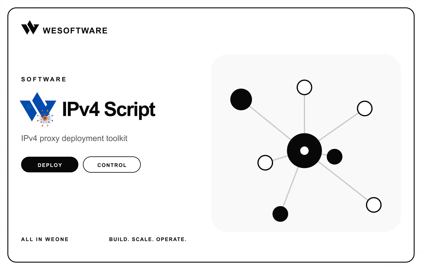 IPv4 Proxy Script profesyonel arayüz mockup'ı